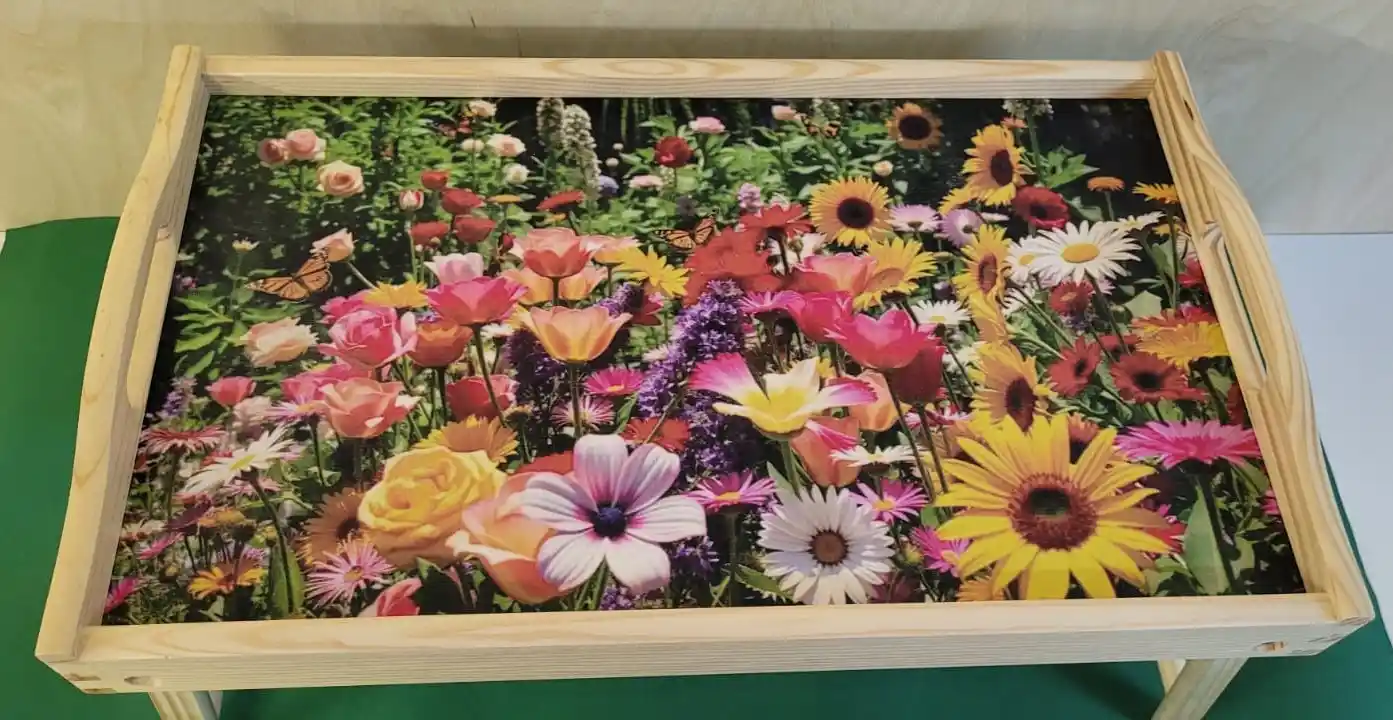 PIKUSA — bandeja de desayuno con flores coloridas